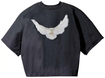 Yeezy Gap Engineered by Balenciaga Cropped Dove No Seam Tee 'Black'